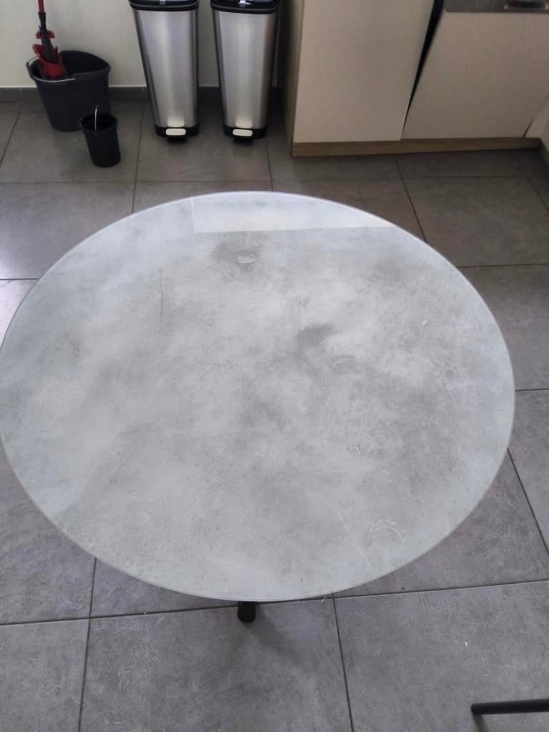 Plateau de table ronde 90cm de diamètre., Rond, 50 à 100 cm, Comme neuf, Verre