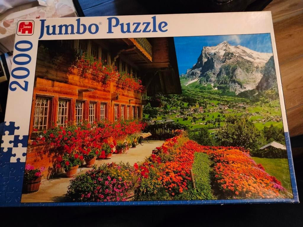 Puzzle 2000 pièces Châlet Suisse, Enlèvement ou Envoi, Plus de 1 500 pièces, Utilisé, Puzzle