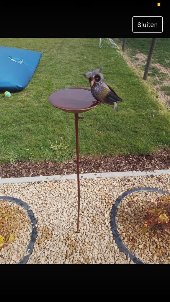 Decoratie voor in de tuin vogel bakje, Tuin en Terras, Ophalen, Nieuw