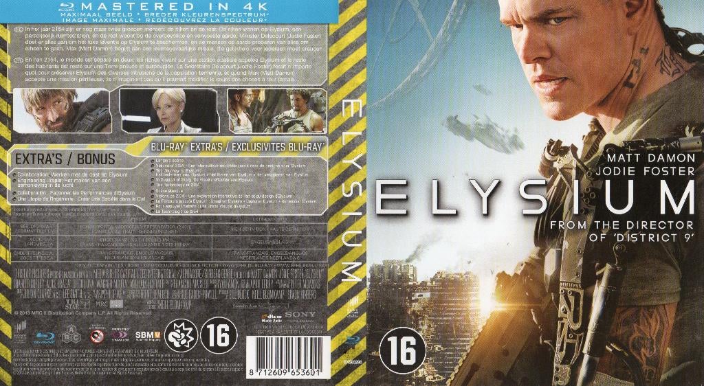 elysium (blu-ray) nieuw, Ophalen of Verzenden, Zo goed als nieuw, Science Fiction en Fantasy