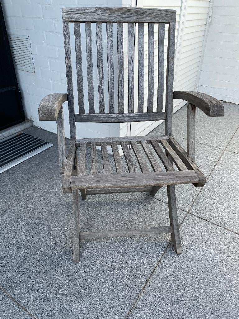 Chaises de jardin en teck, 6 pièces, Jardin & Terrasse, Enlèvement, Comme neuf, Bois de teck, Pliant