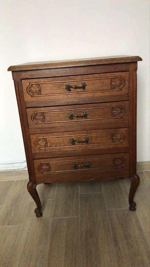 petite commode d' apoint, 3 ou 4 tiroirs, Ancien, Teck, Comme neuf