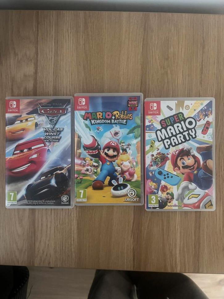 Nintendo Switch games: Super mario Party, Mario Rabbids, Car, Games en Spelcomputers, Games | Nintendo Switch, Zo goed als nieuw