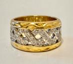 Exclusieve 18 karaat gouden ring 14,9 gram met 38 diamanten!, Bijoux, Sacs & Beauté, Bagues, 18 à 19, Femme ou Homme, Or, Avec pierre précieuse
