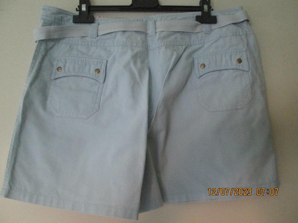 Jupe short bleu ciel « Camaïeu » T 44, Kleding | Dames, Rokken, Ophalen, Blauw, Zo goed als nieuw, Boven de knie