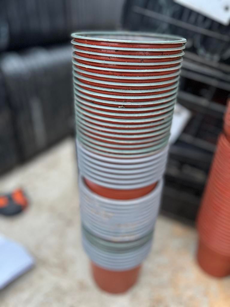 kweekpotten bloempotten 11,5 x 9-9,5 cm, Kunststof, Verzenden, Rond, Zo goed als nieuw