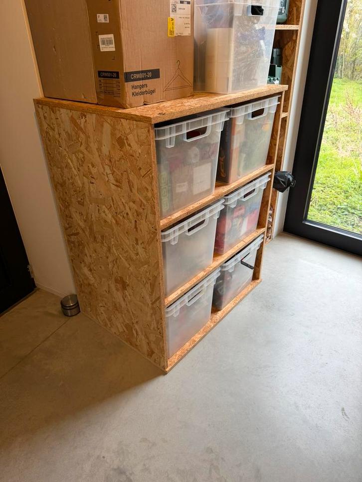 2 meubles de rangement en OSB sur mesure – très solides, Maison & Meubles, Accessoires pour la Maison | Autre, Comme neuf, Enlèvement