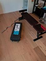 Gewichten + fitnessbank, Sport en Fitness, Fitnessmaterialen, Ophalen, Fitnessbank