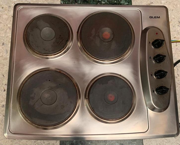 Taque électrique 4 foyers, Electroménager, Tables de cuisson, Utilisé, 4 zones de cuisson, Enlèvement