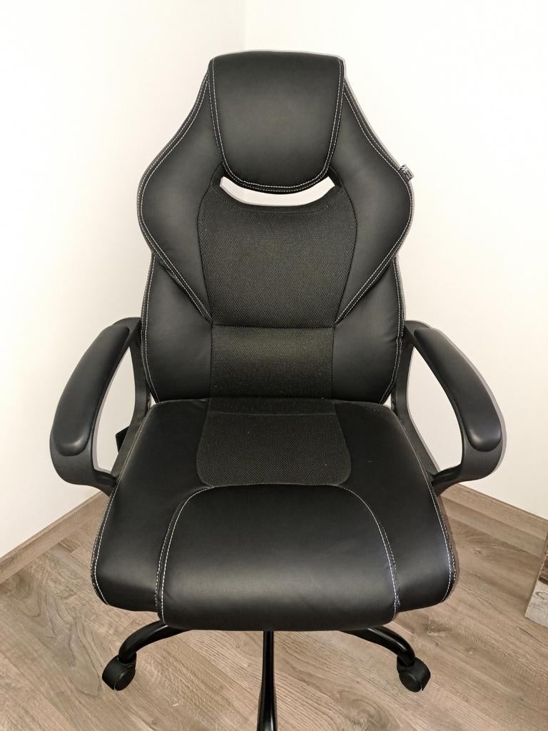 Meisterhome bureau/gaming stoel, Ophalen, Gaming bureaustoel, Zwart, Zo goed als nieuw