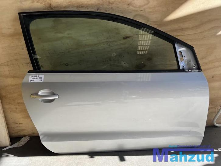 VW POLO 6R Zilver LA7W Rechts voor deur portier 3 deurs 2009, Auto-onderdelen, Carrosserie, Deur, Volkswagen, Voor, Rechts, Gebruikt