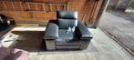 Lederen zetel, Huis en Inrichting, Ophalen, Eenpersoons, Zo goed als nieuw, Rechte bank