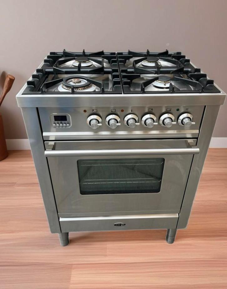 Boretti gasfornuis 6 pits,70cm breed, Electroménager, Cuisinières, Utilisé, Autoportant, 4 zones de cuisson, 60 cm ou plus, Gril