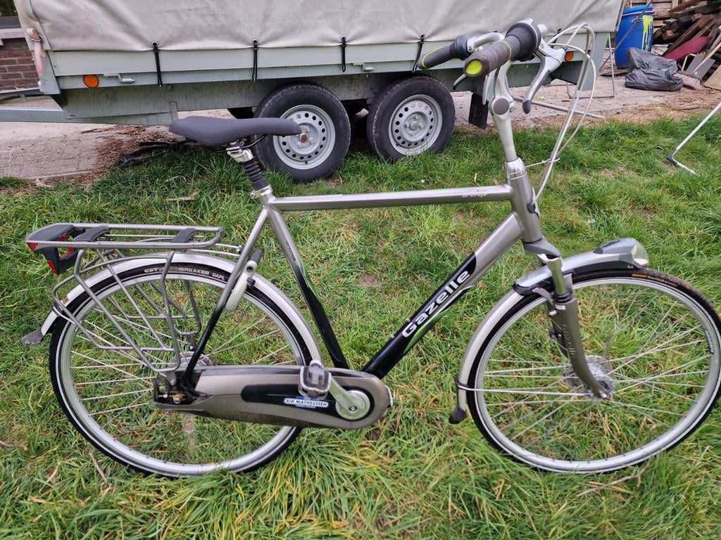 Herenfiets gazelle Orange xtra 28" 61 cm, Ophalen, Gebruikt, Versnellingen, 61 tot 65 cm