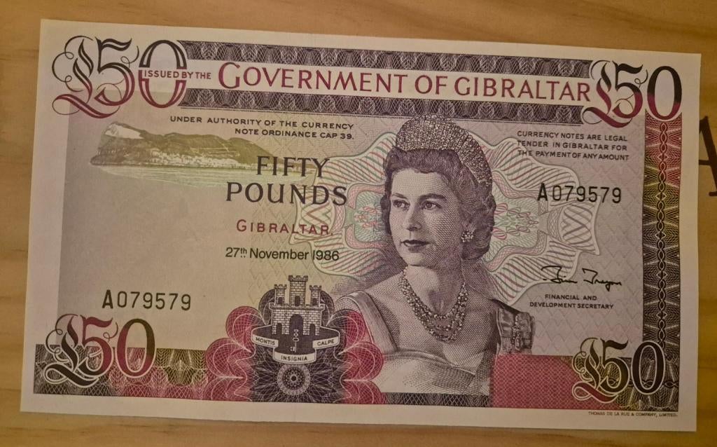 50 Pounds 1986 Gibraltar UNC pick24, Timbres & Monnaies, Billets de banque | Europe | Billets non-euro, Enlèvement ou Envoi, Autres pays