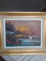 Paul Permeke, bootje met figuren op achtergrond, Ophalen