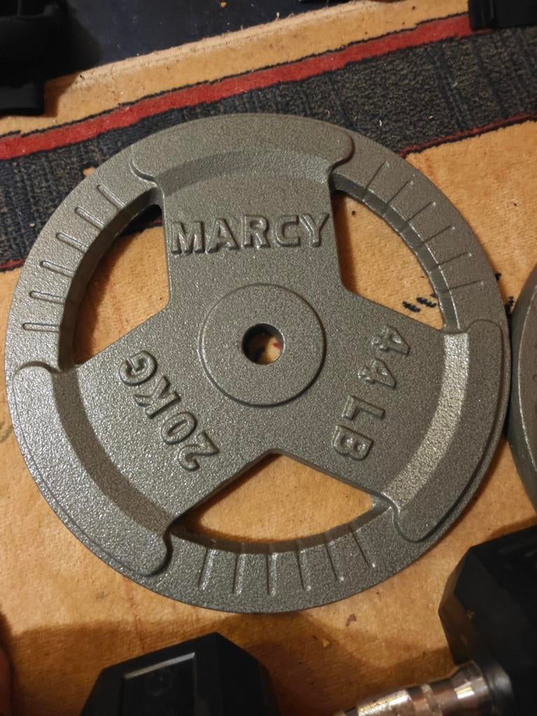 2 x 20kg halters Marcy, Ophalen