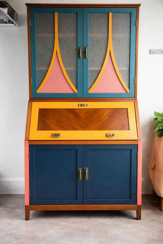 Retro meubel, Huis en Inrichting, Kasten | Secretaires, Ophalen, Zo goed als nieuw