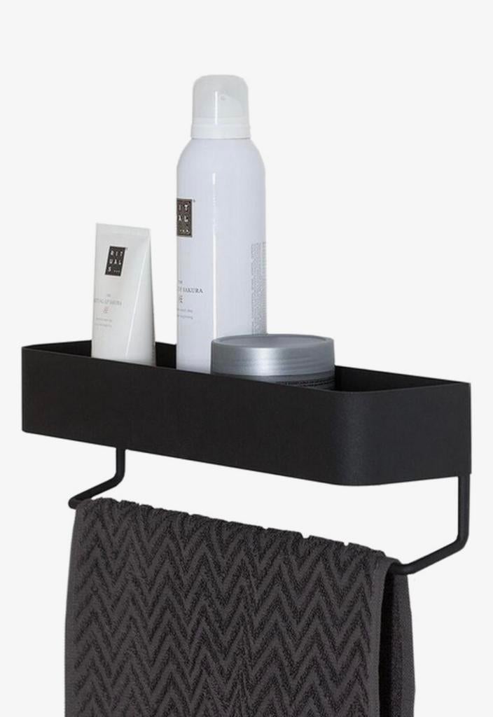 Étagère murale - 35 cm - noir - Sealskin Brix, Enlèvement ou Envoi, Neuf, Noir, Porte-serviettes