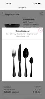 Zwart bestekset, Ophalen, Gebruikt, Bestekset