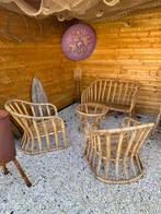 Vintage rotan lounge, Tuin en Terras, Ophalen, Gebruikt, Rotan, Loungeset