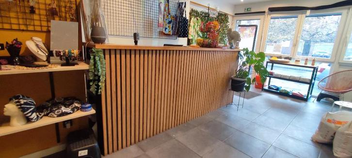 Comptoir/Bar pour café en bois, Articles professionnels, Horeca | Mobilier & Aménagement, Installation pour bar, Utilisé, Enlèvement