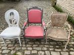 Lot antieke oude stoelen en zetels, Huis en Inrichting, Ophalen, Gebruikt