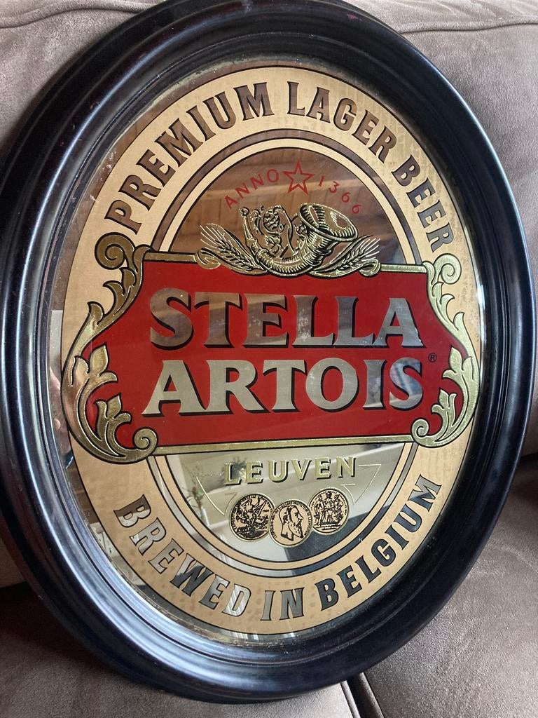 Stella Artois spiegel, Ophalen of Verzenden, Zo goed als nieuw, Stella Artois