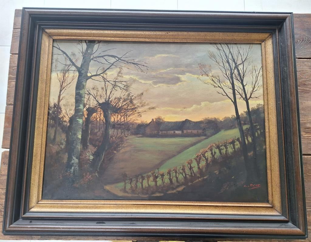 C. Poep Aalst olieverf op doek, Ophalen of Verzenden