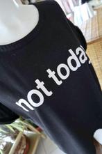 origineel leuk vintage zwart message T-shirt: not today, Kleding | Dames, T-shirts, Vintage Dressing, Zwart, Maat 42/44 (L), Ophalen of Verzenden