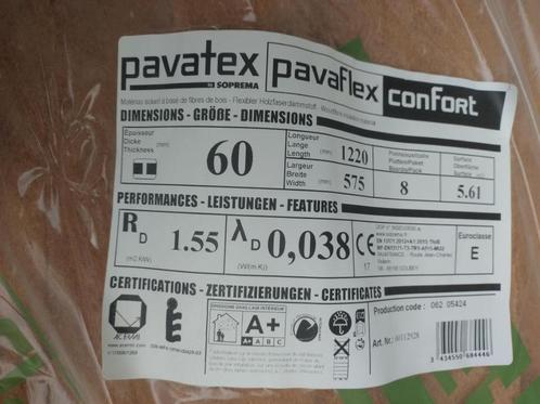 Houtvezelisolatie Pavatex, Doe-het-zelf en Bouw, Isolatie en Afdichting, Nieuw, Muurisolatie, Overige materialen, 4 tot 8 cm, 15 m² of meer