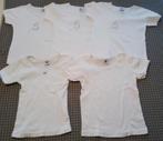 5 witte hemdjes Petit Bateau 5 jaar / 110, Kinderen en Baby's, Petit Bateau, Meisje, Gebruikt, Ophalen of Verzenden