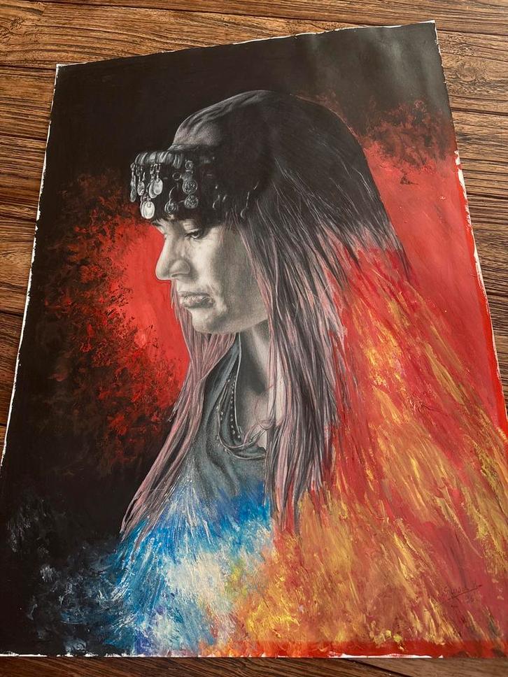 Schilderij Horst Kreusch “Imazighen”, Antiek en Kunst, Kunst | Overige Kunst, Ophalen