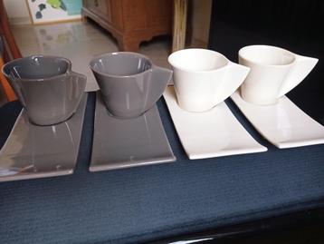  4 bordjes en kopjes van La Redoute  beschikbaar voor biedingen