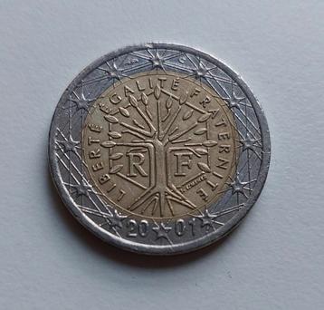 2 euro Frankrijk 2001 Liberte Egalite Fraternite beschikbaar voor biedingen
