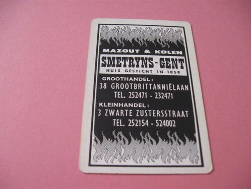 1 oude losse speelkaart Mazout & kolen Smetryns , Gent (122), Verzamelen, Speelkaarten, Jokers en Kwartetten, Zo goed als nieuw