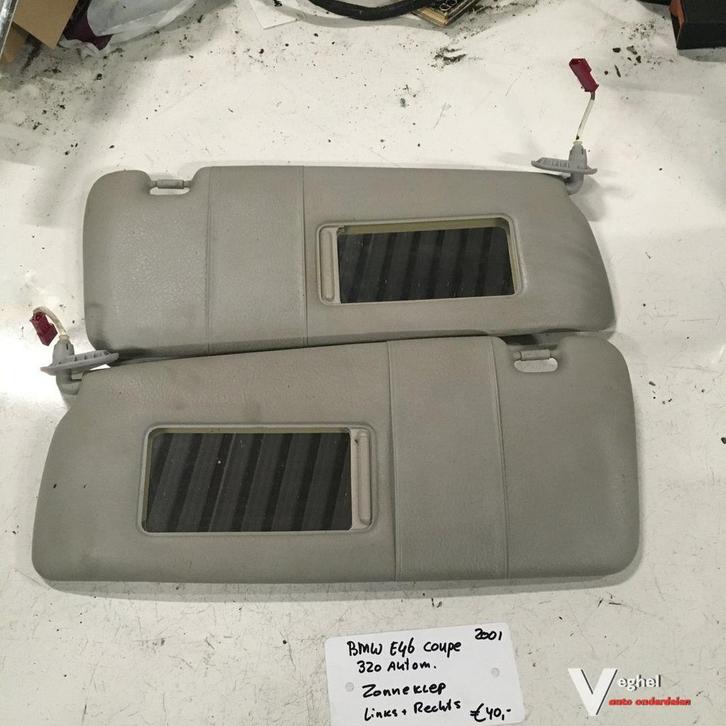BMW E46 320 Coupe 2001  Zonnekleppen Links + Rechts, Auto-onderdelen, Interieur en Bekleding, Gebruikt, Ophalen of Verzenden