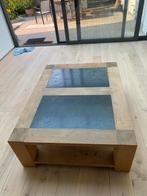 Eiken salontafel 1meter op 1 meter40, Ophalen, Gebruikt, 100 tot 150 cm, Eikenhout