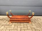 Salontafel met glazen blad Italiaanse stijl, Antiek en Kunst, Ophalen