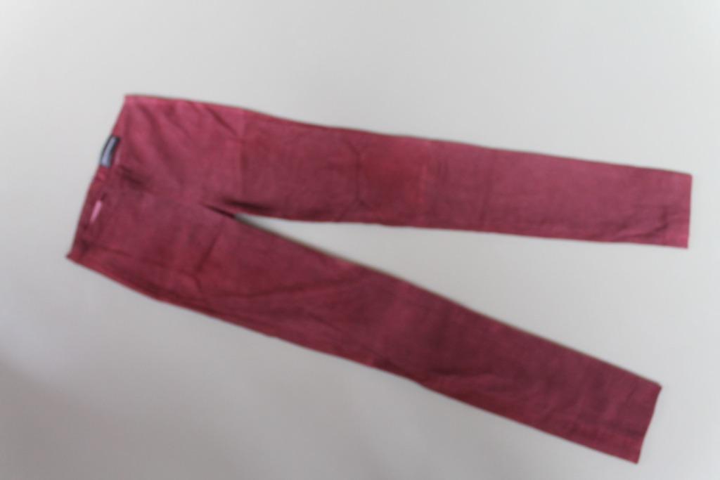 ZGAN bordeauxrode suede skinny Zadig & Voltaire Deluxe, Rouge, Zadig & Voltaire, Taille 36 (S), Comme neuf