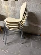 Witte houten stoelen, Ophalen, Gebruikt, Wit, Metaal