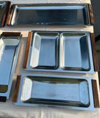 Plateaux inox vintage danois, Maison & Meubles, Utilisé, Rectangulaire, Bois