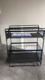Opbergrek keukenkast of gootsteen, Ophalen, Minder dan 50 cm, Zwart, Nieuw