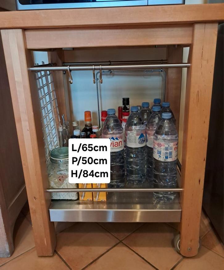 Desserte IKEA en Hêtre naturel  top affaire, Huis en Inrichting, Kasten | Overige, Gebruikt, Ophalen