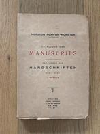 Catalogue des manucrits / Catalogus der Handschriften, Ophalen of Verzenden, 20e eeuw of later, Gelezen