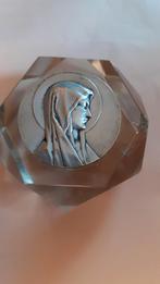 presse papier religieux cristal et vierge metal, Antiquités & Art, Enlèvement ou Envoi