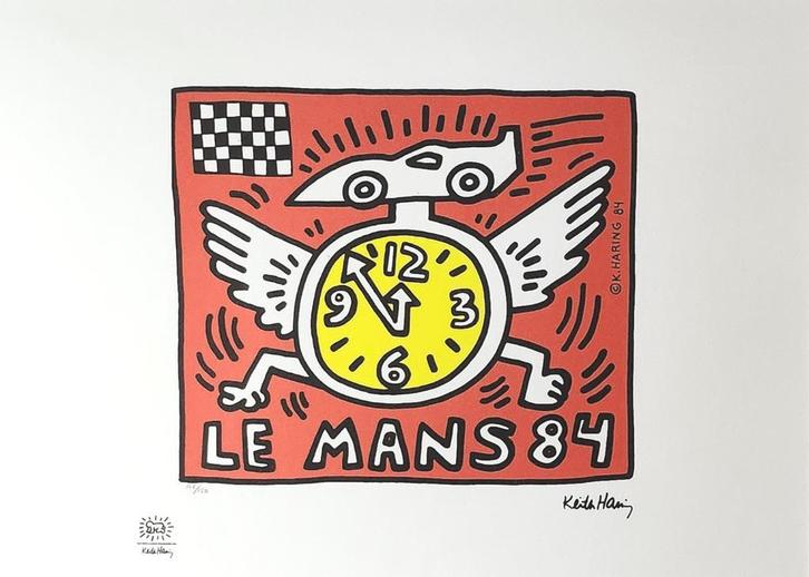 Keith Haring - Le Mans 84, Antiek en Kunst, Kunst | Litho's en Zeefdrukken, Ophalen of Verzenden