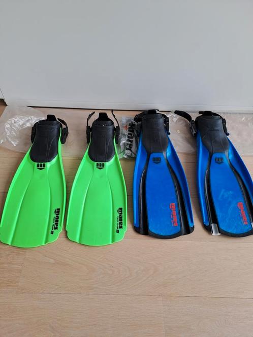 2 sets zwemvliezen Mares, Watersport en Boten, Duiken, Gebruikt, Zwem- of Duikvliezen, Ophalen of Verzenden