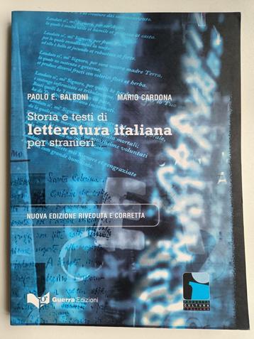 Storia e testi di LETTERATURA ITALIANA per stranieri (Guerra