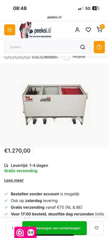 RedLabel 3 kaler filter 9000L/u koi vijver filter beschikbaar voor biedingen
